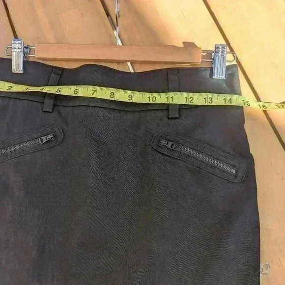 Armani Exchange Women's Black Pencil Skirt Back Zip, Zip Pockets Cotton - size 2 - Picture 6 of 7
